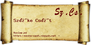 Szőke Csát névjegykártya